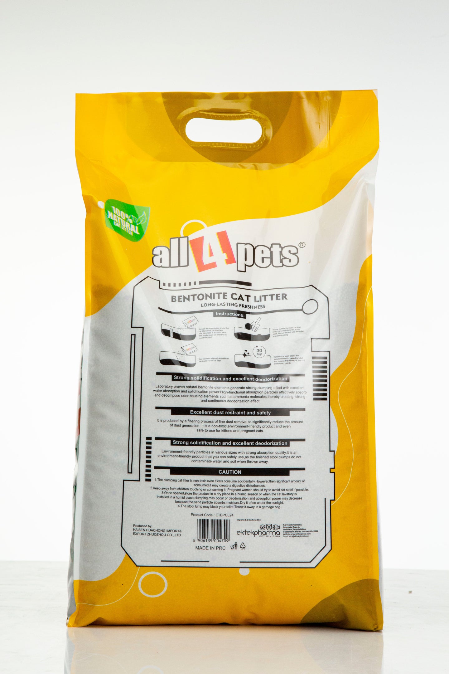 ALL4PETS BENTONITE CAT LITTER LONG-LASTING FRESHNESS